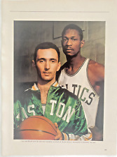 Boston Celtics Bob Cousy & Bill Russell Vintage Mag Photo Reproduction 1959 picture