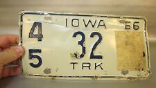 1966 Iowa truck license plate. # 32  Howard County 45 picture