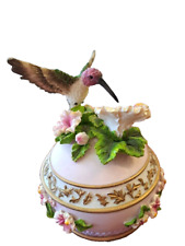 Heritage House Sing A Song Musical Hummingbird Trinket Box Plays Love Me Tender picture