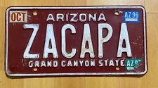 Vintage Arizona License Plate Custom 1996 Maroon White Grand Canyon picture