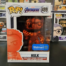 Funko Pop Marvel Avengers Endgame Red Chrome Hulk #499 Walmart With Protector picture