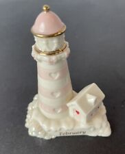 Lenox 2002 February American Calendar Collection Lighthouse Heart Figurines picture