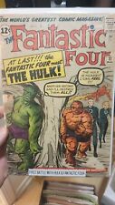 Fantastic Four #12 1963 [PR/FR] 1st Hulk / FF Battle Silver Age Low Grade Key picture