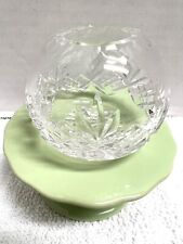 Vintage Edinburgh Scotland Bud Vase Crystal Glass Mini 2”  Round Star Ex Cond picture