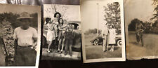 Vintage Black & White photos 1930-1940’s set of 4 Pictures Cars Family Antique picture