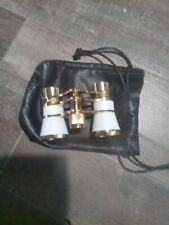 Konus Opera  Binoculars 3×25 White and Gold Black Pouch Very Good Condition  picture