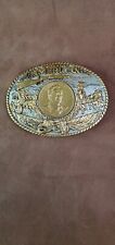 Vintage  24K Gold Plated John Wayne American Belt Buckle picture