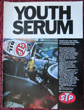 1967 STP Motor Oil Treatment Print Ad ~ Feed Your New Baby a YOUTH SERUM Formula picture