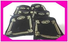 BRIGHTON Black & Gold Zip Closure SMALL DUST BAG Storage POUCH LOT of 6 picture