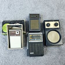 General Electric Transistor Radio Lot of 4 AM/FM Portable GE Vintage NOT Working picture