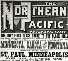 Northern Pacific Railroad-Bismark ND-1958 Press Photo of an 1879 Poster-Dakota picture
