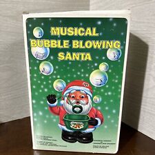 Vintage 1995 Musical Bubble Blowing Santa Christmas Decoration ~ Works picture