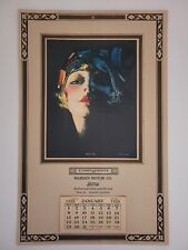VTG 1928 ROLF ARMSTRONG PIN UP CALENDAR 16x11 FORD MOTORS PINUP DREAM GIRL RARE picture