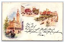 Multiview Vignette New York City NY NYC 1901 UDB American Souvenir Postcard W3 picture