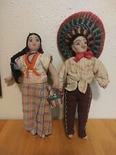 Vintage Hombre Y Dama Munecas (Man And Lady Doll) South America Do Not Stand  picture