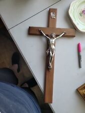 large  vintage wall crucifix picture