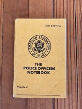Vintage 1971 American Federal of Police Officers Notebook Law Collectible picture