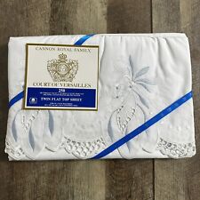 Vtg Cannon Court of Versailles Twin Flat Sheet Luxury Percale Marie Anntoinette picture