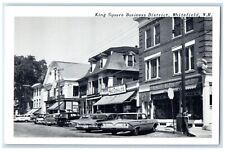 c1940 King Square Business District Whitefield new Hampshire NH Vintage Postcard picture