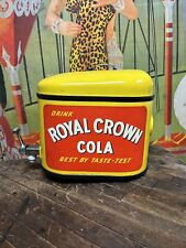VINTAGE C. 1940 DRINK ROYAL CROWN COLA SODA DISPENSER SIGN NOS COCA COLA PEPSI picture