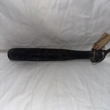 Vintage 12” Wooden Police Nightstick/Baton Billy Club Solid  Wood Leather Strap picture