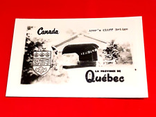 c1930s RPPC Covered Bridge AYER'S CLIFF BRIDGE, La Province De Quebec POST CARD picture