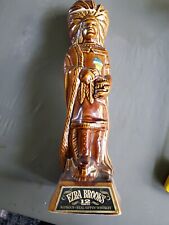 Vintage EZRA BROOKS CIGAR STORE INDIAN CHIEF WHISKEY DECANTER / BOTTLE 1968 picture