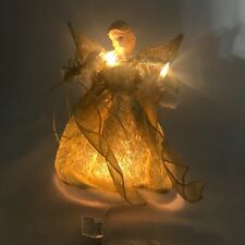Kurt S. Adler 10-Light 12-Inch Gold Dress Ceramic Angel Treetop or Table w/ Box picture