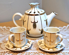 Vintage Partylite Tea for Two Tea Lite Candle Teapot and Tea Cups, set of 6, A30 picture