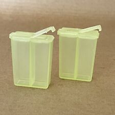 Tupperware Mini Salt Pepper Shakers Set of 2 Travel Personal Pocket #1861 Yellow picture