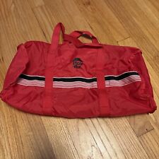 Vintage 1980s Pizza Hut Red Lightweight Nylon Duffle Tote Bag Measures 16