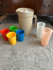 vintage Tupperware Pitcher and Cups Lot picture