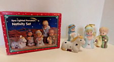 Vintage 5 Piece Porcelain Nativity Tea Light Set in Box picture