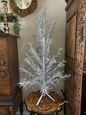 Vintage 4 Ft Stainless Aluminum Christmas Tree Complete With Stand picture
