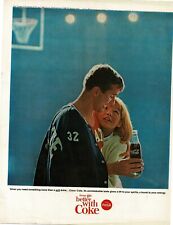 1965 COCAL COLA COKE college basketball player and sweetheart Vintage Print Ad picture