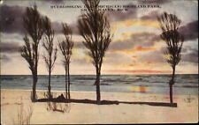 Grand Haven MI Highland Park Lake Michigan mailed 1922 postcard picture