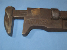 Vintage  15 inch Trimo Pipe Spud Monkey Wrench - USA Made Trimont Roxburry Mass. picture