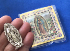 Our Lady of Guadalupe Silver Metal Saint Pocket TOKEN Icon Prayer picture