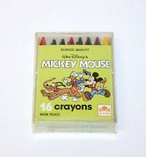 VTG Disney Mickey Mouse Coloring Crayons 16 Count School Quality Golden 4215-8 picture