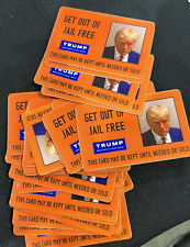 Donald Trump LOT OF 25  GET OUT OF JAIL FREE ID Card Plastic ID Fulton Mugshot picture