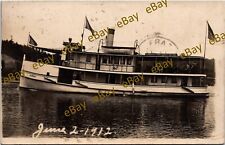 Postcard WI Plow Boy Steamship Wisconsin 1912 Plowboy; Chequamegon Region   Cm picture