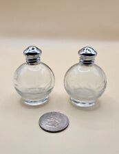 Vintage Irice Glass Design Tiny Salt and Pepper Shakers 2