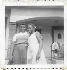 50's SCHOOL GIRLS Vintage FOUND PHOTO Black And White Original Snapshot 911 18 L picture