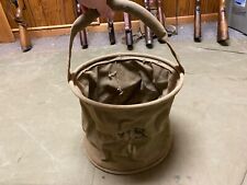 ORIGINAL WWII US ARMY M1942 COLLAPSIBLE WATER BUCKET-OD#3, DATED:1944 picture