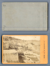 J.A., Palestine, View of Nazareth Vintage Albumen CDV. Vintage Palestine Strip picture