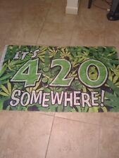 ITS THAT TIME SOMEWHERE 3 X 5 BAR FLAG pot leaves marijuana 4:20 novelty FL792  picture