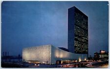 Postcard - Evening View of the United Nations Headquarters, New York, USA picture