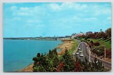 1950s Riverside Drive Mississippi River Downtown Memphis Tennessee TN Postcard picture