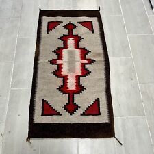Vintage Native American Navajo Southwest Woven Rug 30”x58” Western picture