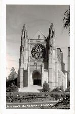Spokane RPPC Cathedral St John Entrance 1950 WA  picture